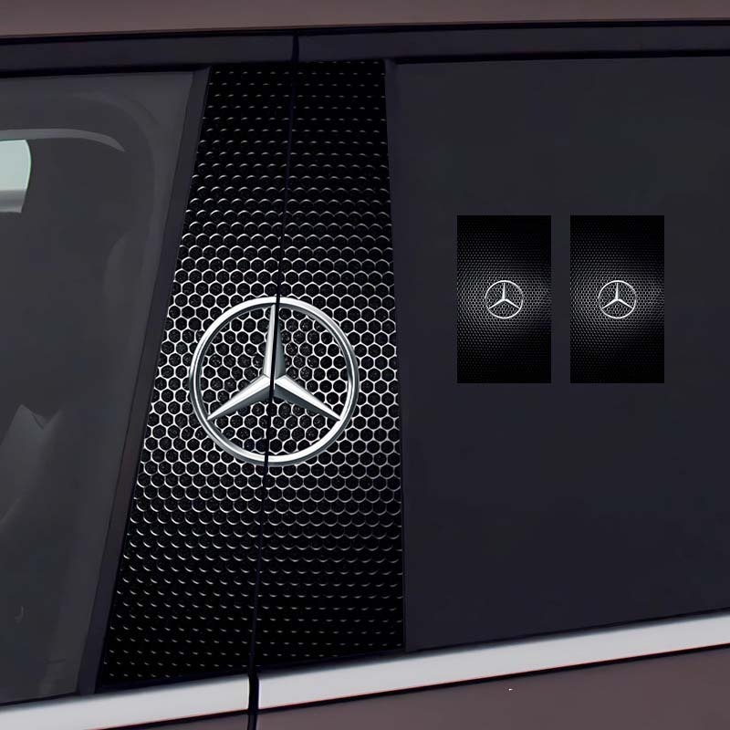 Autocolant pentru stâlp central auto Decorație creativă personalizată Film de protecție rezistent la zgârieturi și uzură pentru modificarea stâlpului BC [pereche]