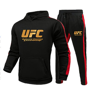 Ευρωπαϊκό και αμερικανικό casual hoodie MMA αθλητικό πουλόβερ UFC δύο τεμαχίων ανδρικό και γυναικείο φθινόπωρο και χειμώνα πουλόβερ φλις πουλόβερ παντελόνι ανδρικό κοστούμι