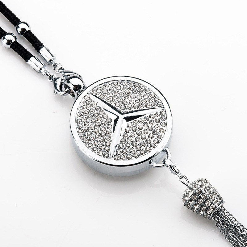 Pandantiv pentru aromaterapie cu logo-ul mașinii din metal și diamant