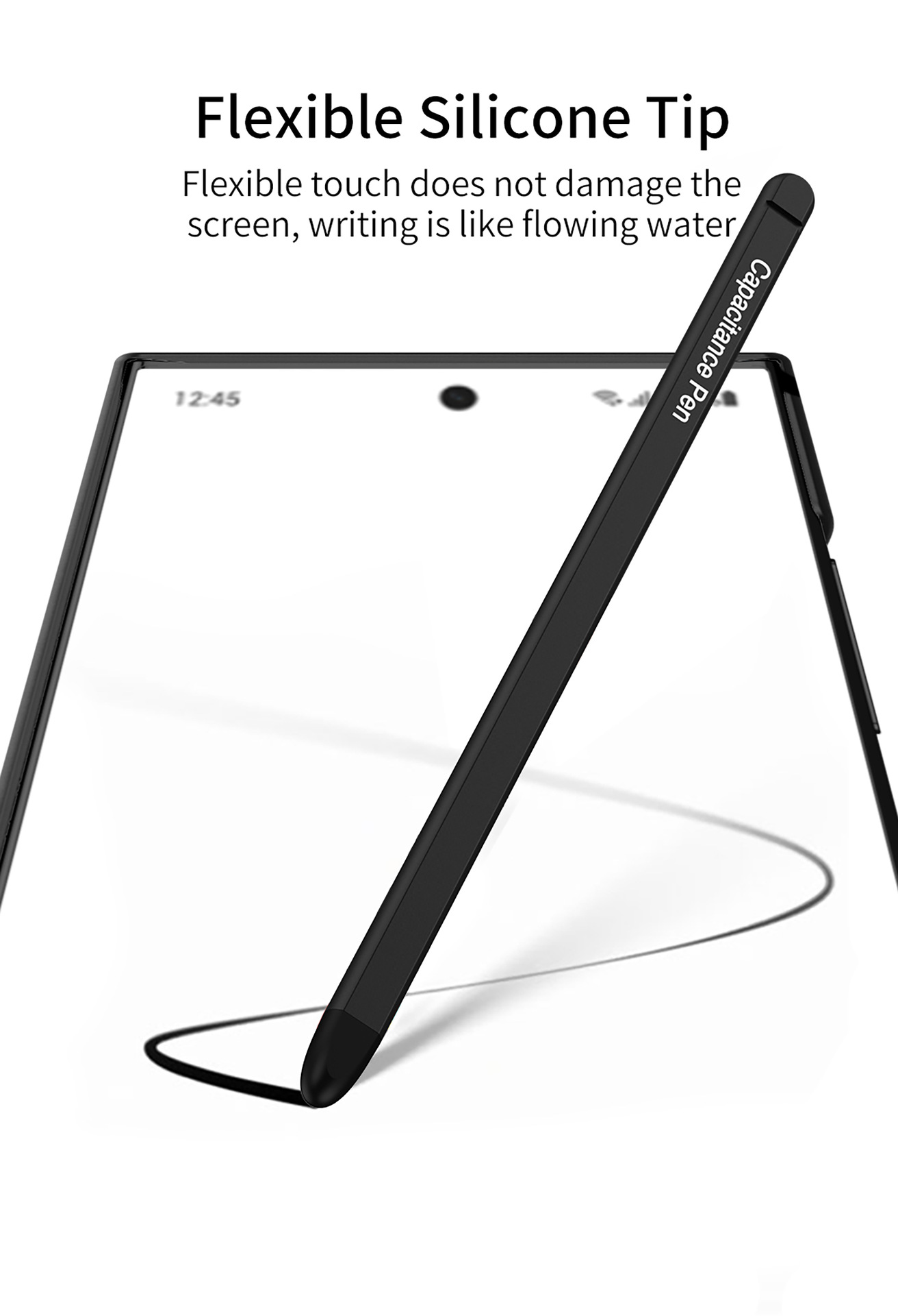 Mroźny niewidoczny uchwyt ochronny na telefon z etui na długopis i rysikiem do Samsung Galaxy S24 S23 Ultra Plus