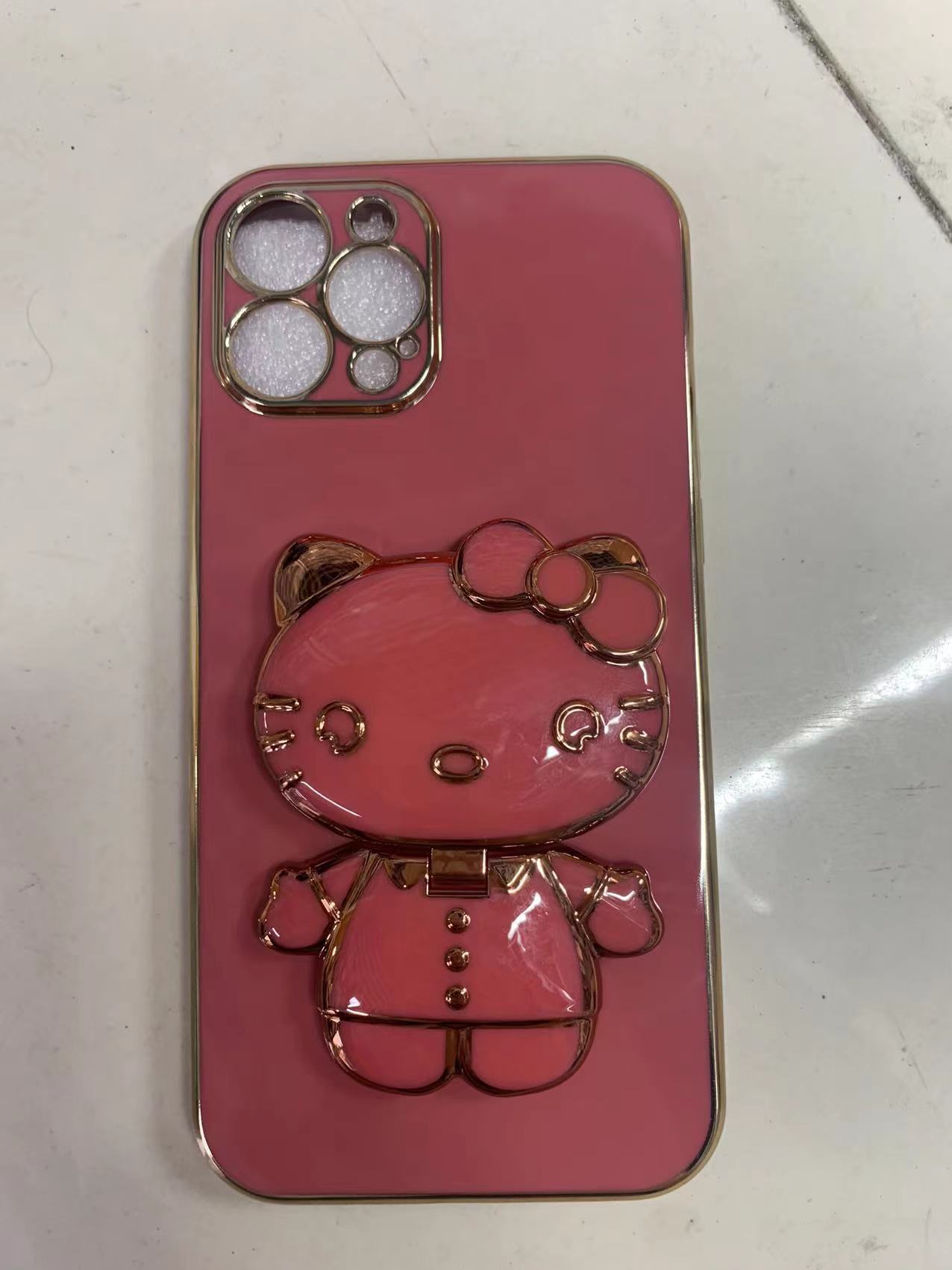 Κατάλληλο για θήκη κινητού iPhone15, θήκη γάτας με ηλεκτρολύτη, καθρέφτη μακιγιάζ, Apple 14Promax