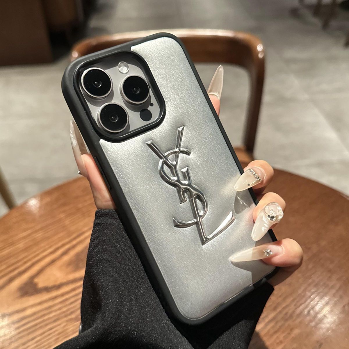 YSL wysokiej jakości skórzane etui na telefon komórkowy iPhone 16 odporne na upadek 15Pro zapobiegające upadkowi iPhone14Pro luksusowe etui dużej marki