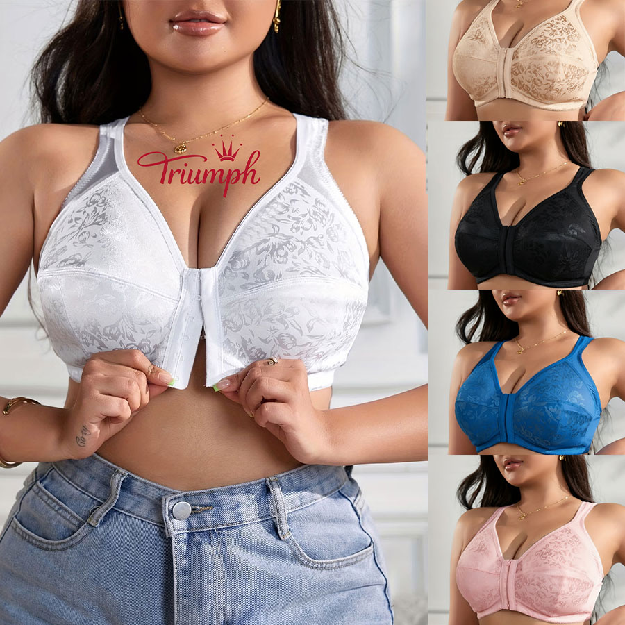 Triumph® 4 részes szett 🤍 Plus Size elöl nyitható, teljes kosaras, merevítő nélküli melltartó