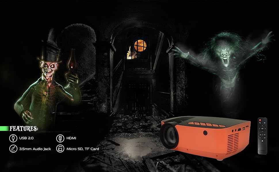 aaxa hp3 halloween projector with ghost and wraith