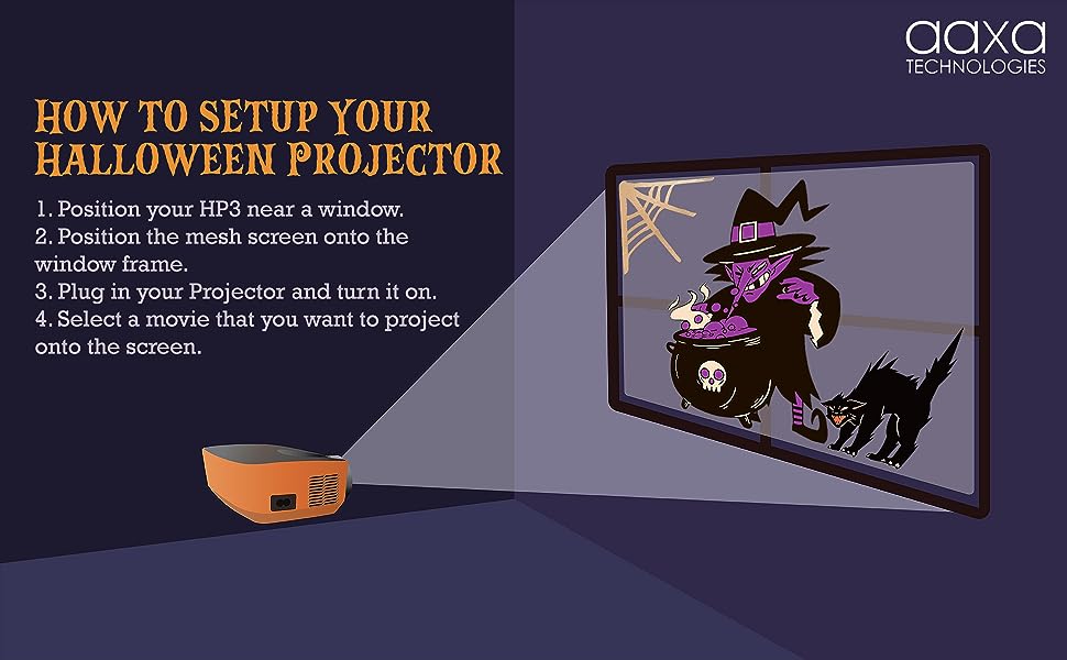 aaxa hp3 halloween projector with ghost and wraith