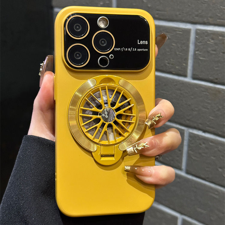 Rotating gyro decompression magnetic holder Apple phone case, high-end, all-inclusive anti-fall