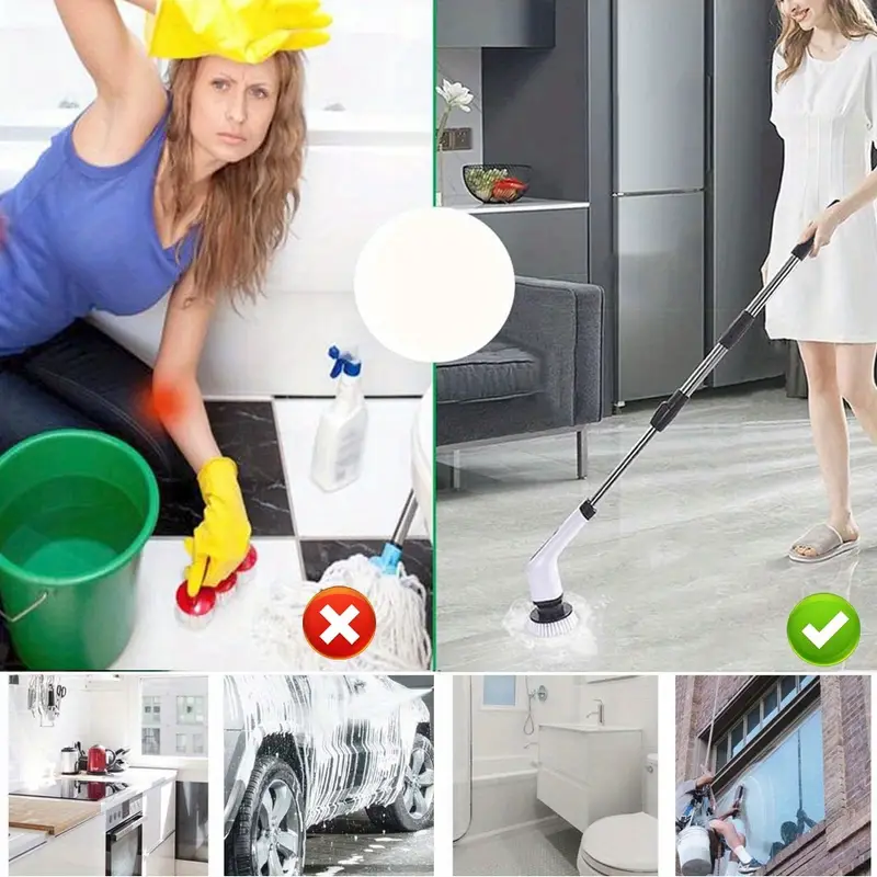 9 az 1-ben kef&eacute;s akkus elektromos centrifug&aacute;l&oacute; s&uacute;rol&oacute;g&eacute;p 9 cser&eacute;lhető kefefejjel &aacute;ll&iacute;that&oacute; hosszabb&iacute;t&oacute; foganty&uacute;val ide&aacute;lis f&uuml;rdőszoba konyha aut&oacute; csempe fal padl&oacute; k&aacute;d fug&aacute;z&oacute; tiszt&iacute;t&oacute; zuhany s&uacute;rol&oacute; r&eacute;szletek 5