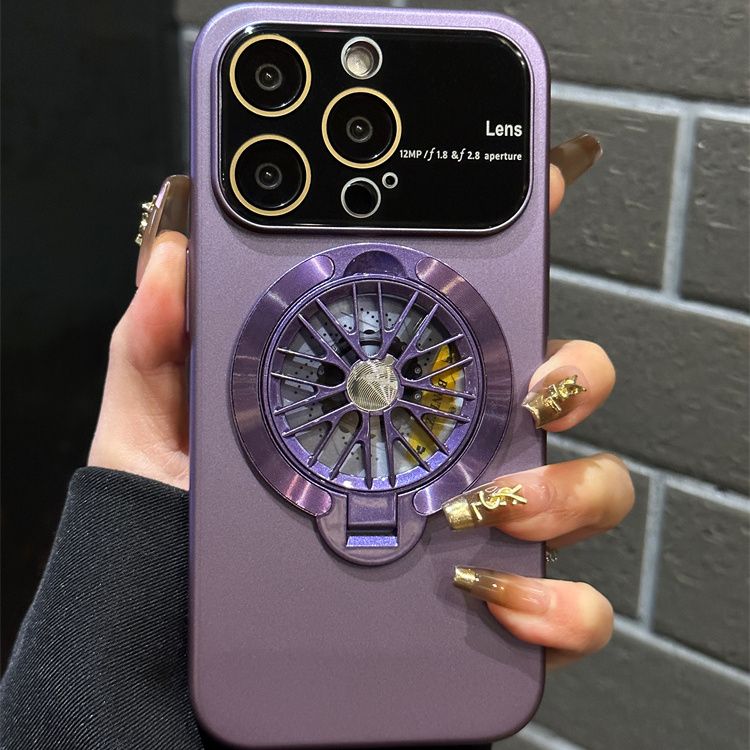 Rotating gyro decompression magnetic holder Apple phone case, high-end, all-inclusive anti-fall