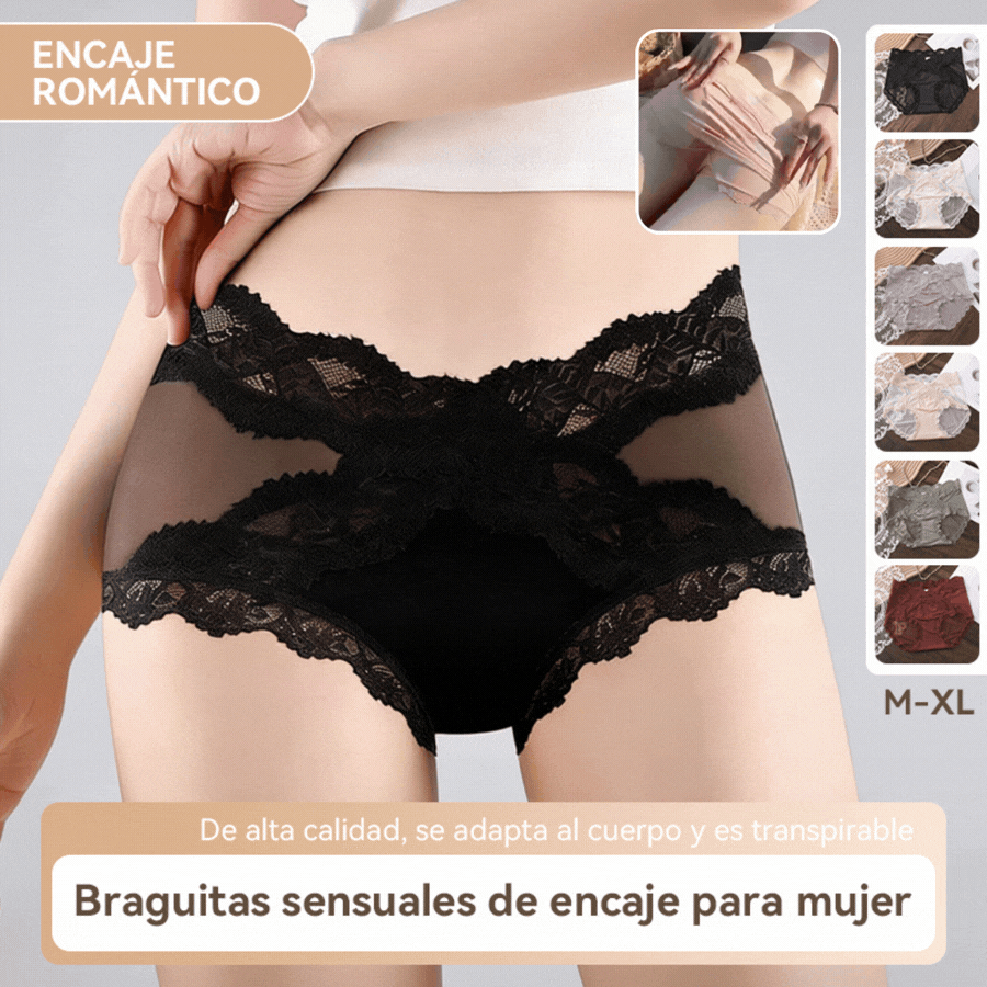 🔥 [Σετ των 6] 🍑 Ψηλόμεσα δαντελένια εσώρουχα που τονίζουν τις καμπύλες σας: Σμιλεψτε άμεσα ένα "ροδακινί οπίσθιο"! ✨