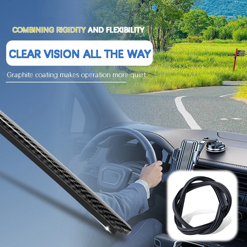 Carbon Fiber Boneless Silent Windshield Wipers �C Make your driving stylish, quiet and clear!