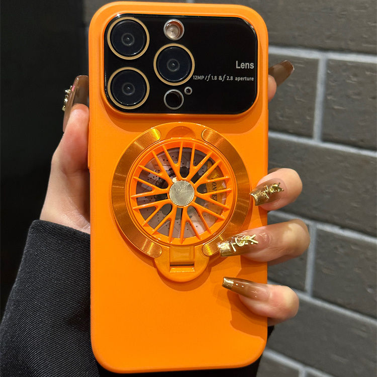 Rotating gyro decompression magnetic holder Apple phone case, high-end, all-inclusive anti-fall