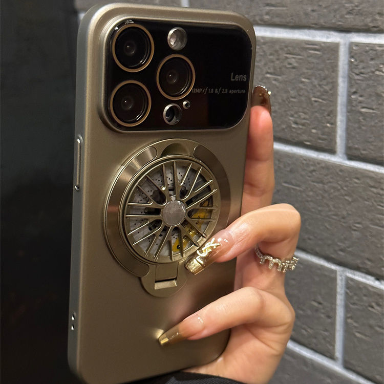 Rotating gyro decompression magnetic holder Apple phone case, high-end, all-inclusive anti-fall