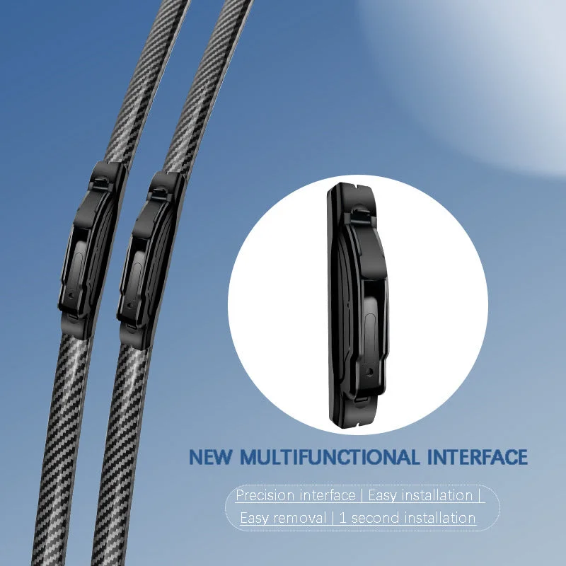 Carbon Fiber Boneless Silent Windshield Wipers �C Make your driving stylish, quiet and clear!