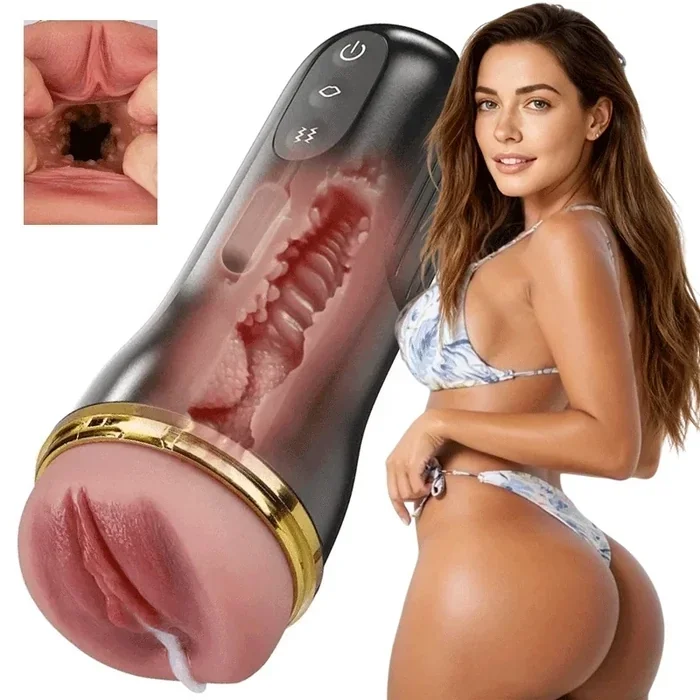 XV6: Δονητικός Αυνανιστήρας Βαθύ Λαιμού Pocket Vagina για Άνδρες με 10 Δονητικές Λειτουργίες Ρούφηξης