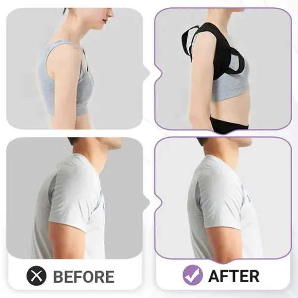 Κακή στάση; Πόνος στην πλάτη ή στον αυχένα; Η ζώνη διόρθωσης στάσης βοηθά στην ευθυγράμμιση της σπονδυλικής σας στήλης, στην απελευθέρωση της έντασης και στη βελτίωση της στάσης σας μετά από λίγα μόνο λεπτά χρήσης. Εύκολη, διακριτική και άνετη για καθημερ