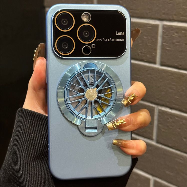 Rotating gyro decompression magnetic holder Apple phone case, high-end, all-inclusive anti-fall