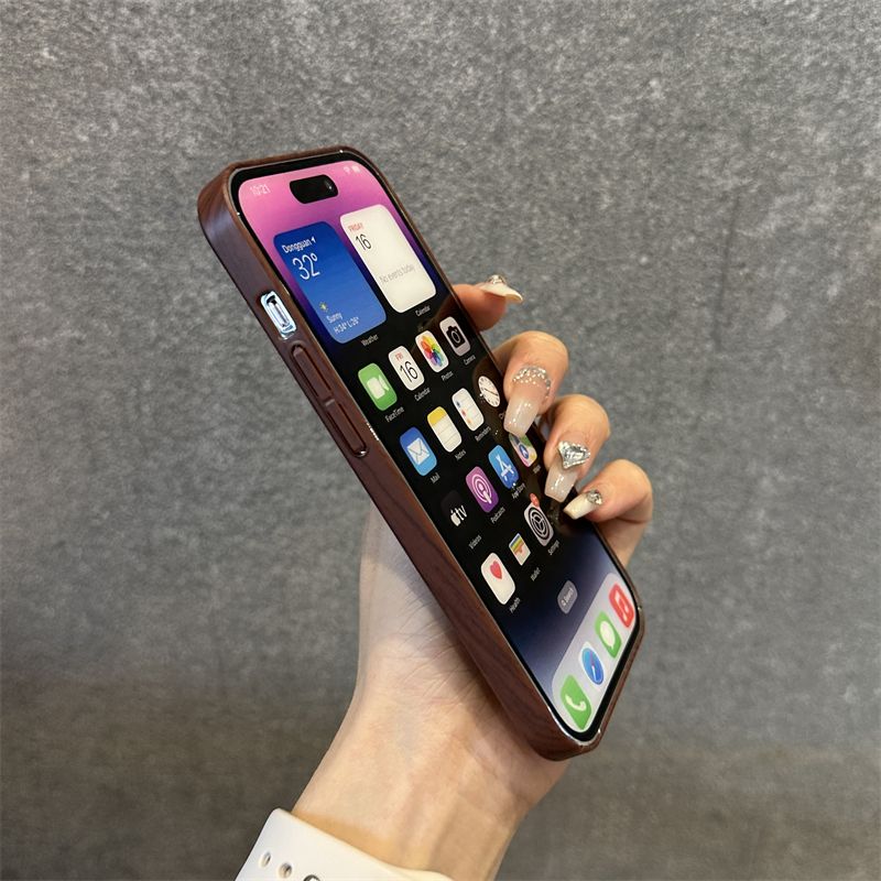 Μαγνητική θήκη τηλεφώνου Apple υψηλής ποιότητας από μασίφ ξύλο και στήριγμα φιλμ φακού, ολοκληρωμένη προστασία, μοντέρνα και μοντέρνα