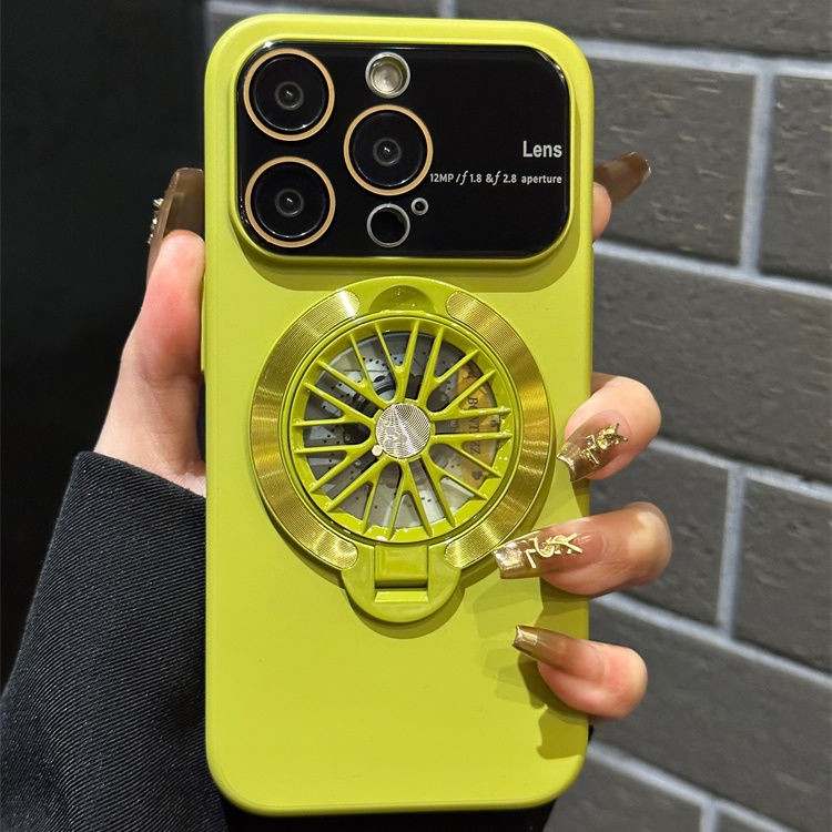 Rotating gyro decompression magnetic holder Apple phone case, high-end, all-inclusive anti-fall