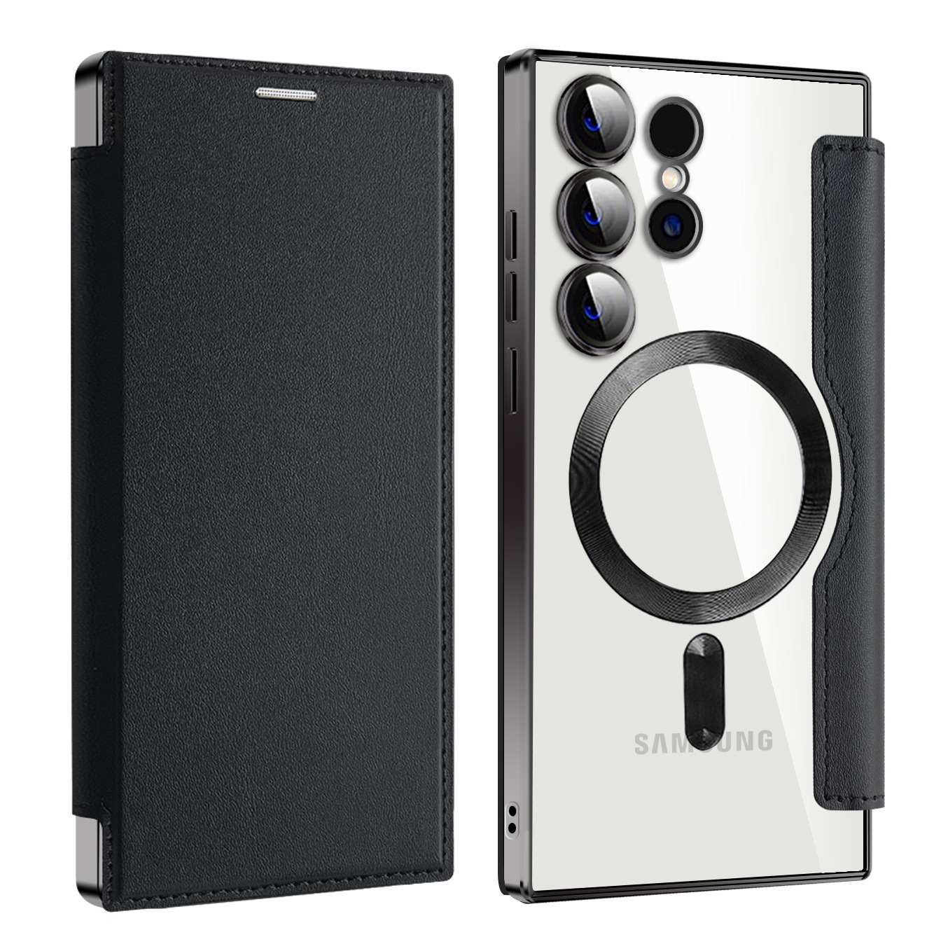 Samsung S22/23/24/25 pe?na seria etui na telefon kom��rkowy magnetyczne biznesowe sk��rzane etui ochronne