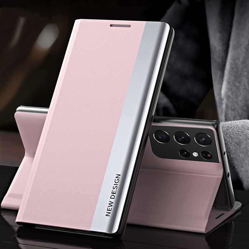 Magnetic flip leather case for all high-end Samsung Galaxy series