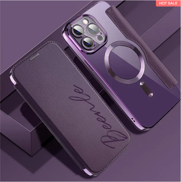 ??Aplicabil pentru telefoanele Samsung ?i Apple??Hus? pentru telefon din piele natural?