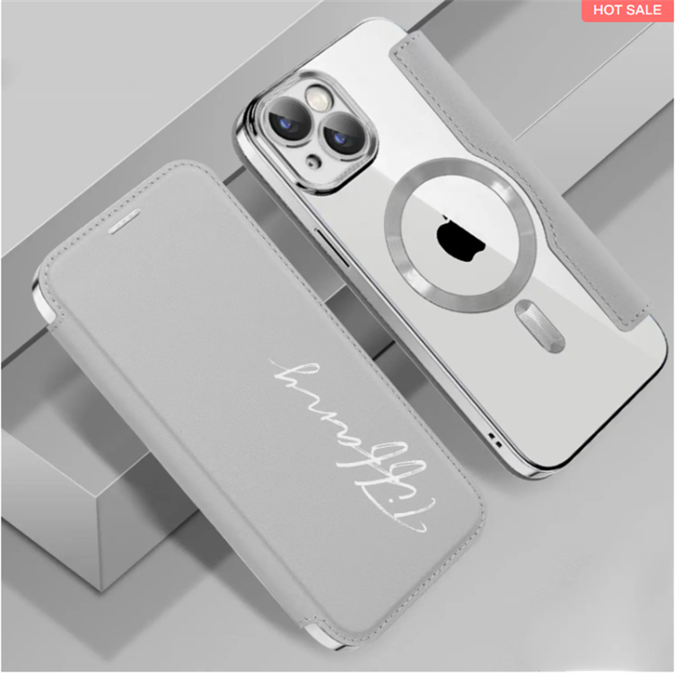 ??Aplicabil pentru telefoanele Samsung ?i Apple??Hus? pentru telefon din piele natural?