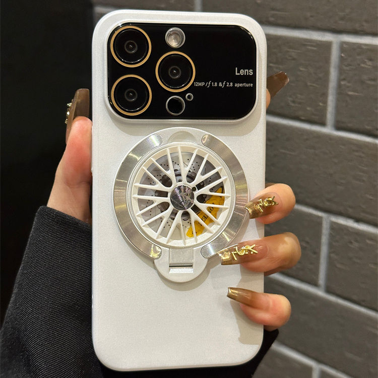 Rotating gyro decompression magnetic holder Apple phone case, high-end, all-inclusive anti-fall
