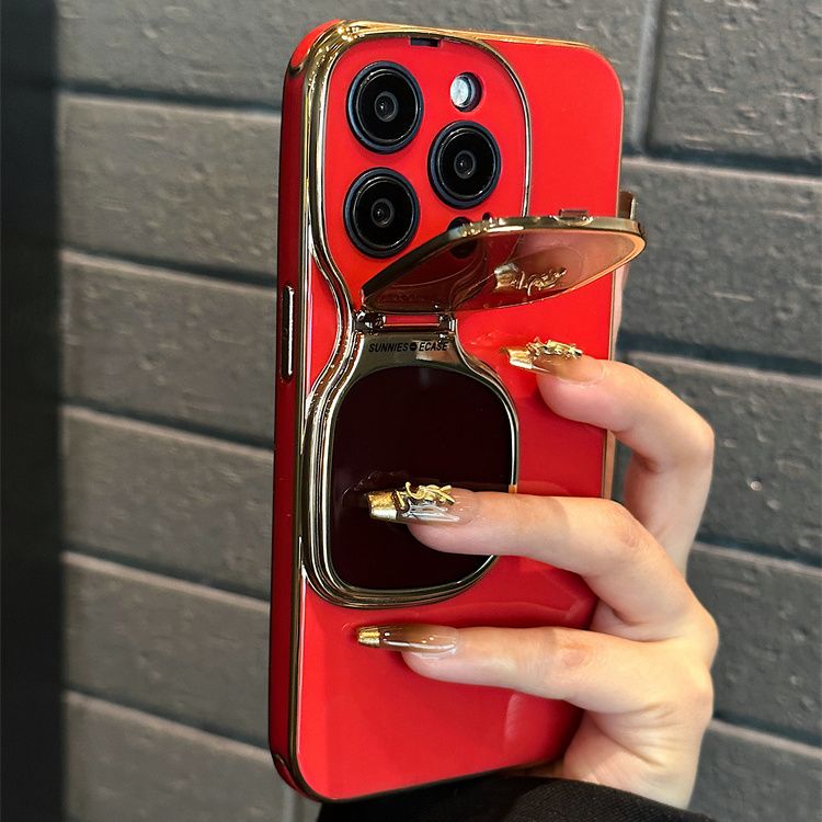 Apple high-end sunglasses holder electroplated mobile phone case, super fashionable new product