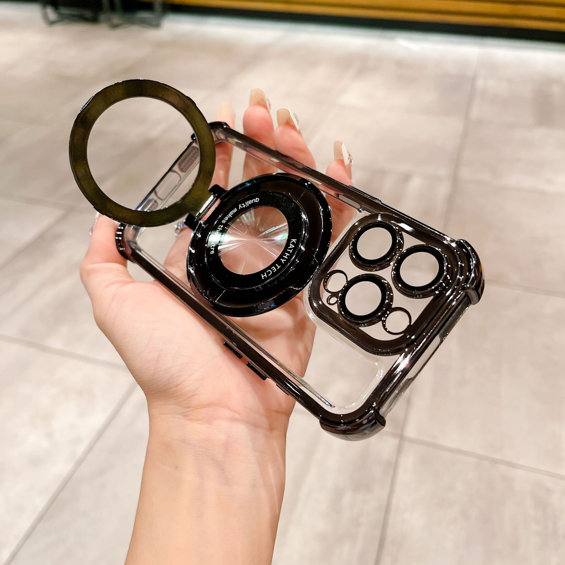 Πολυτελής επιμεταλλωμένη μαγνητική θήκη τηλεφώνου, κατάλληλη για όλες τις σειρές iPhone, με φιλμ φακού HD προσαρτημένη στη θήκη!