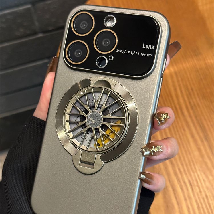 Rotating gyro decompression magnetic holder Apple phone case, high-end, all-inclusive anti-fall
