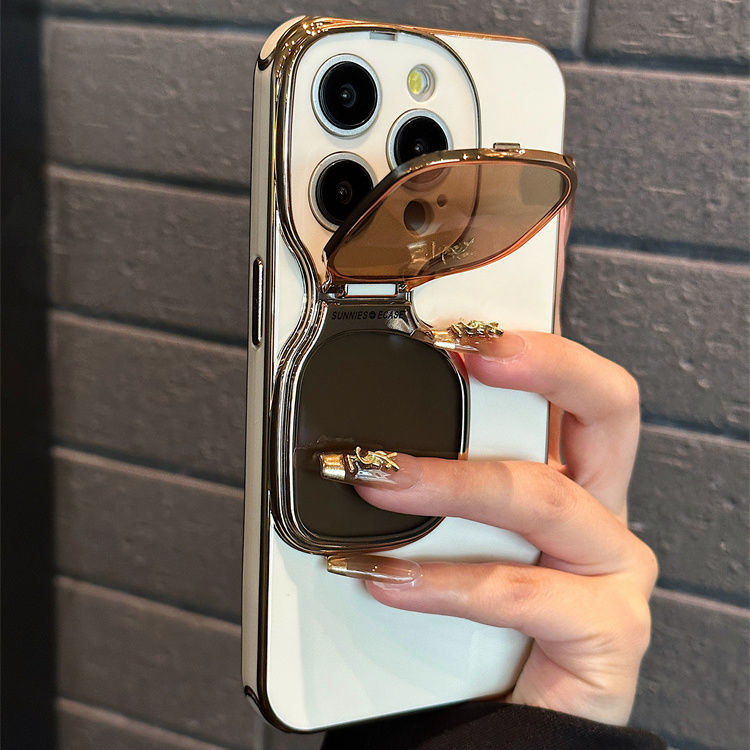 Apple high-end sunglasses holder electroplated mobile phone case, super fashionable new product