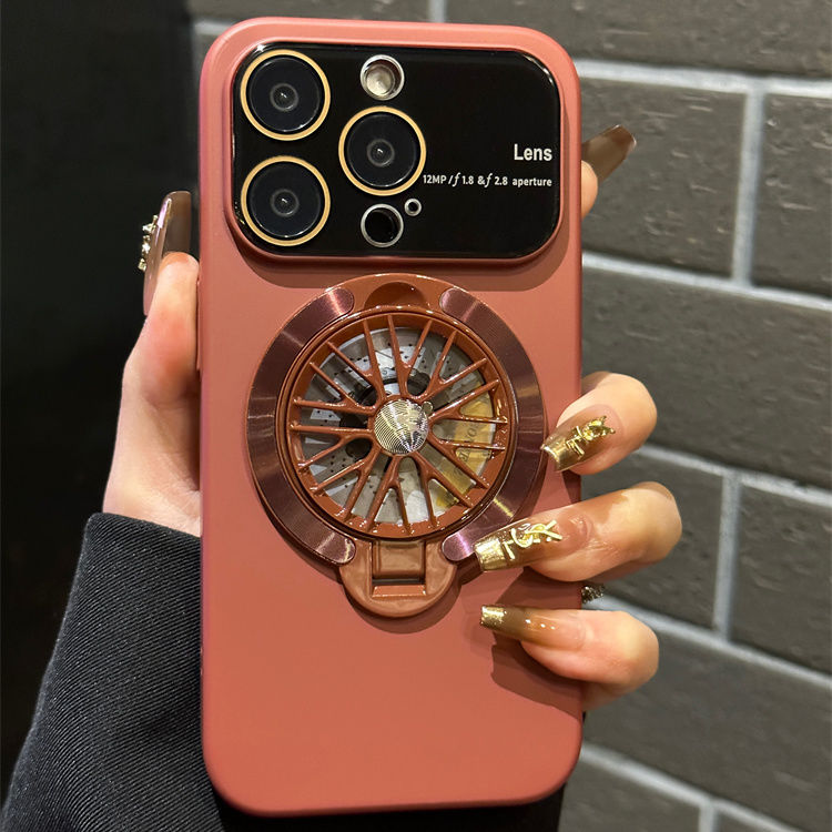 Rotating gyro decompression magnetic holder Apple phone case, high-end, all-inclusive anti-fall
