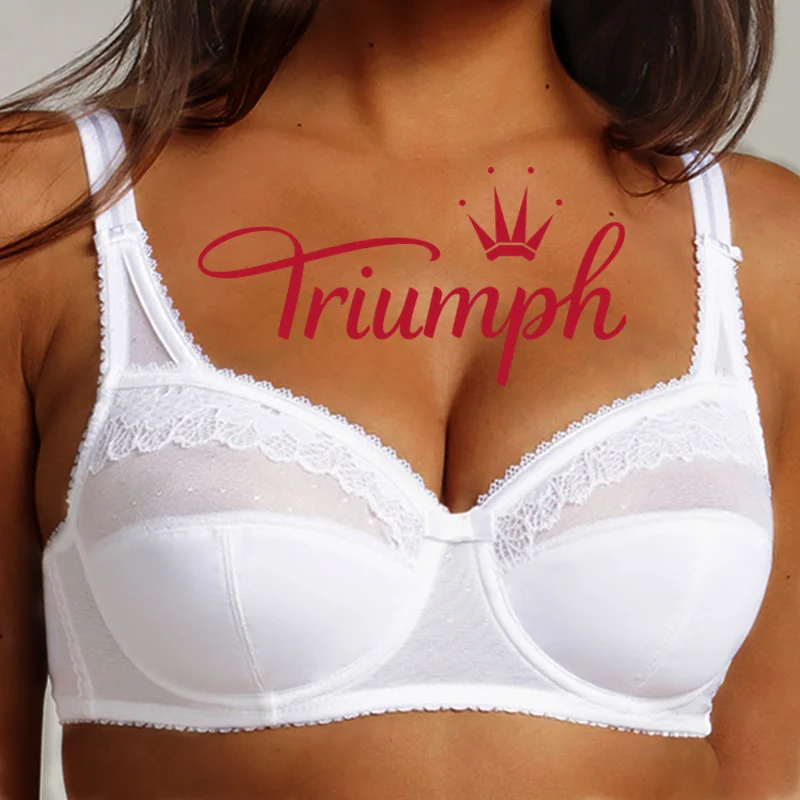 Triumph® - 3 temp.💖50% rabatu✨2024 nowy haftowany koronkowy biustonosz plus size【65A-120H】
