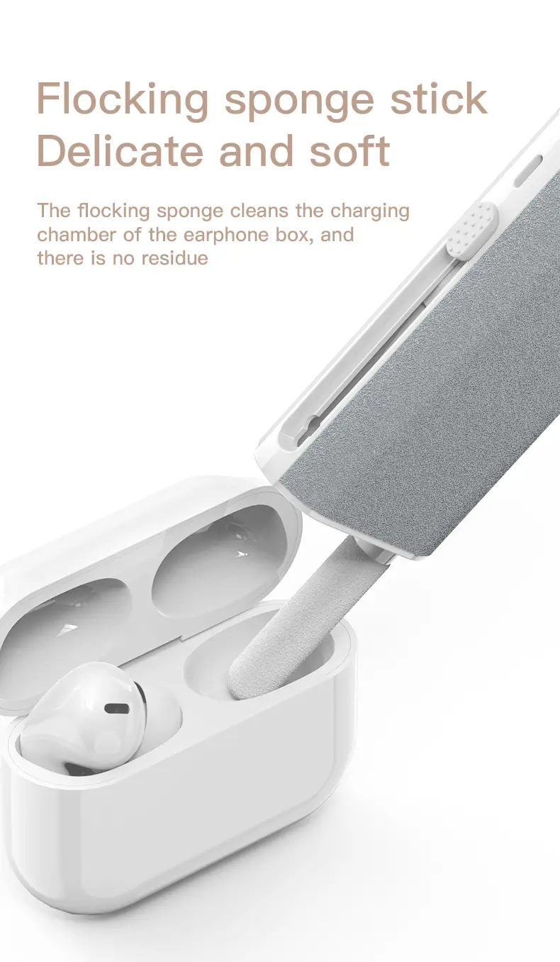 5 In 1 Electronics Headset Cleaning Kit Portable Keyboard Cleaning Brush Set Newly Upgraded Multifunctional Computer Headphone Cleaning Kit