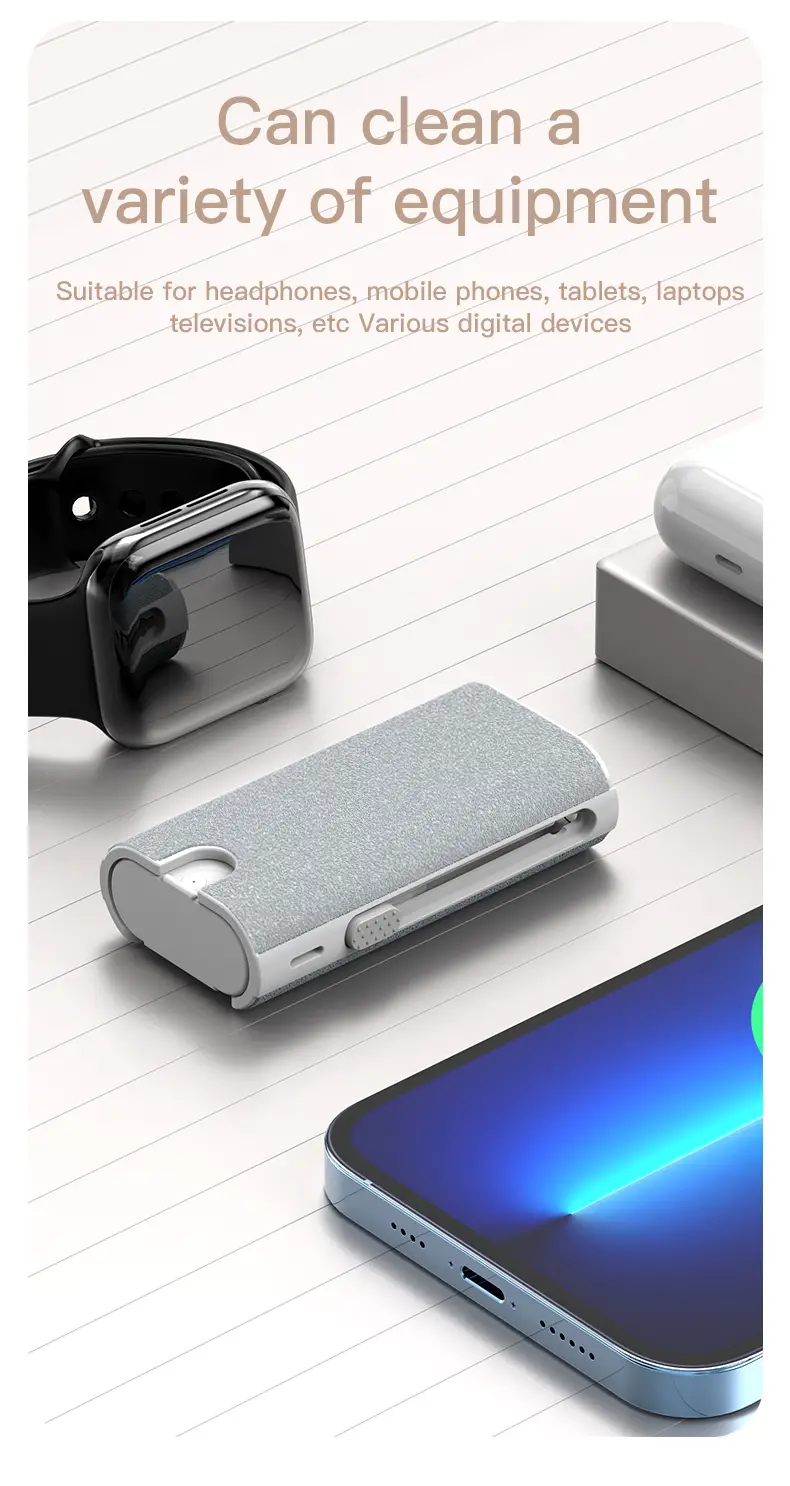 5 In 1 Electronics Headset Cleaning Kit Portable Keyboard Cleaning Brush Set Newly Upgraded Multifunctional Computer Headphone Cleaning Kit