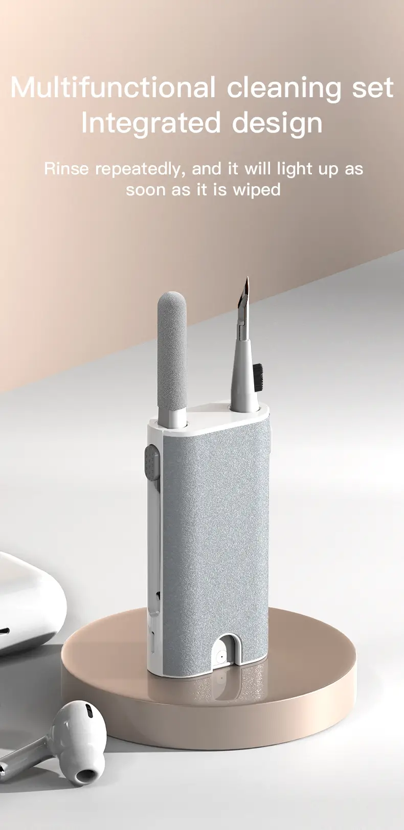 5 In 1 Electronics Headset Cleaning Kit Portable Keyboard Cleaning Brush Set Newly Upgraded Multifunctional Computer Headphone Cleaning Kit