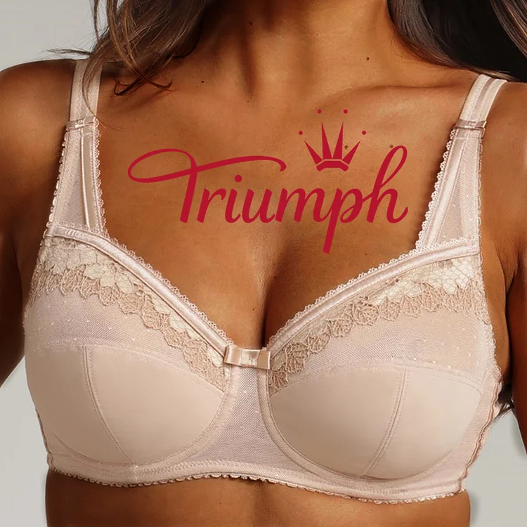 Triumph® - 3 temp.💖50% rabatu✨2024 nowy haftowany koronkowy biustonosz plus size【65A-120H】