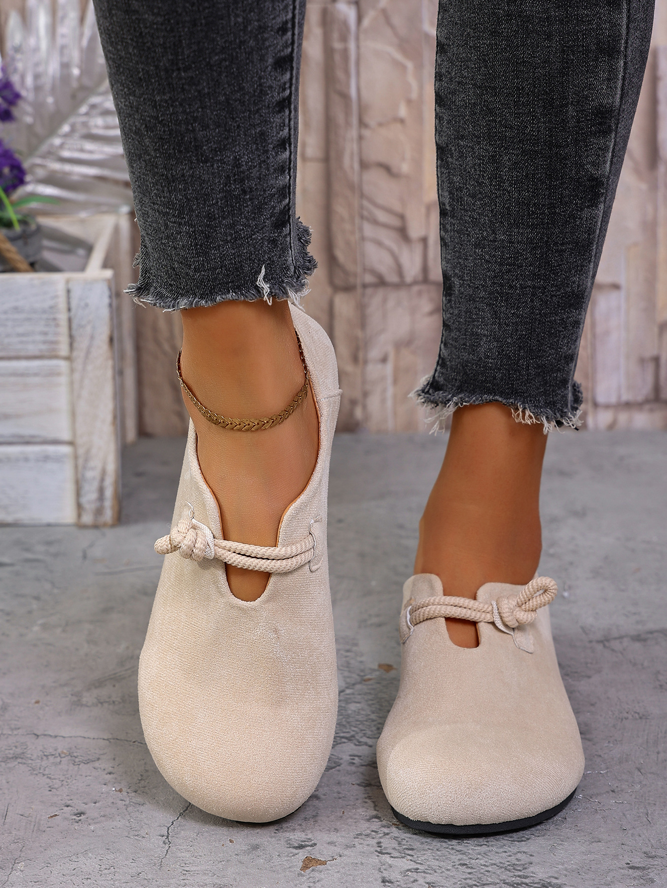 Ženske jednobojne, svestrane i udobne ravne cipele za proljeće i jesen