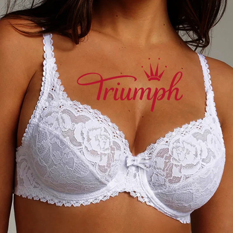Triumph® — 3 temp.💖50% zniżki✨2024 Nowy, wygodny biustonosz z koronki odzyskanej w kwiaty【65A-120H】