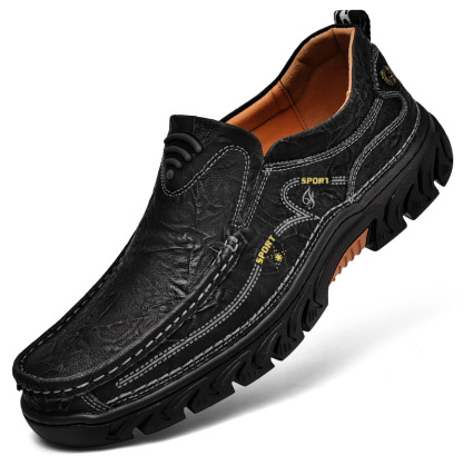 🔥Heißer Verkauf🎁 - 50 % RABATT 🎉 Wasserdichte, rutschfeste, lässige Herren-Loafer aus echtem Leder