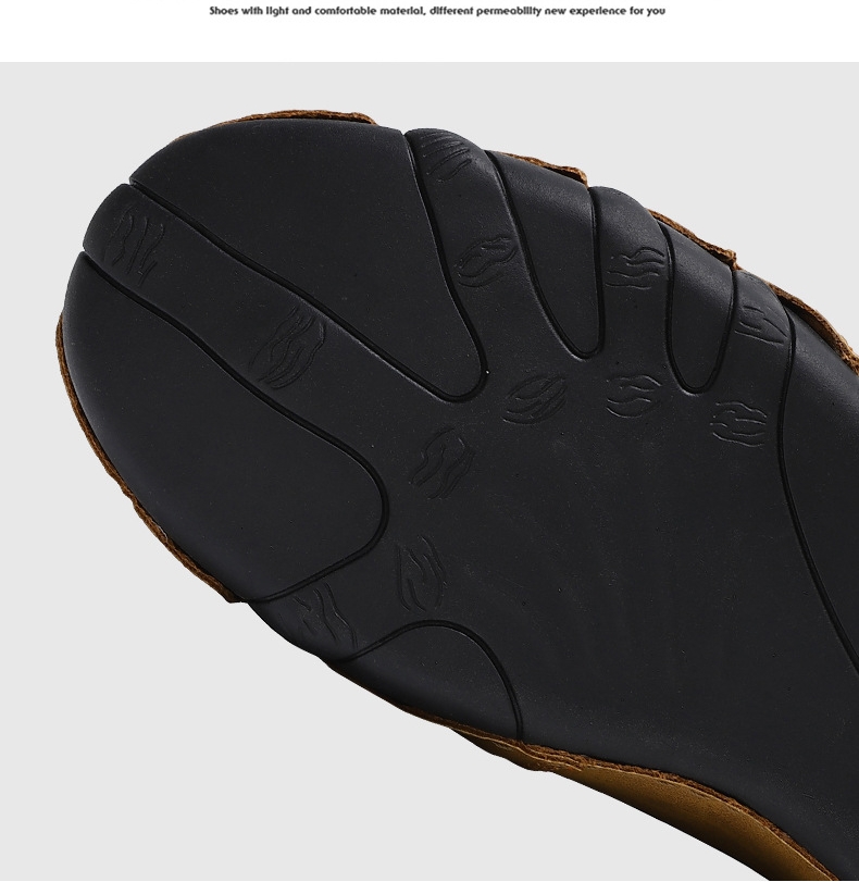 Handgemacht Ultra-bequeme und rutschfeste Barfußschuhe aus Echtleder (Unisex)