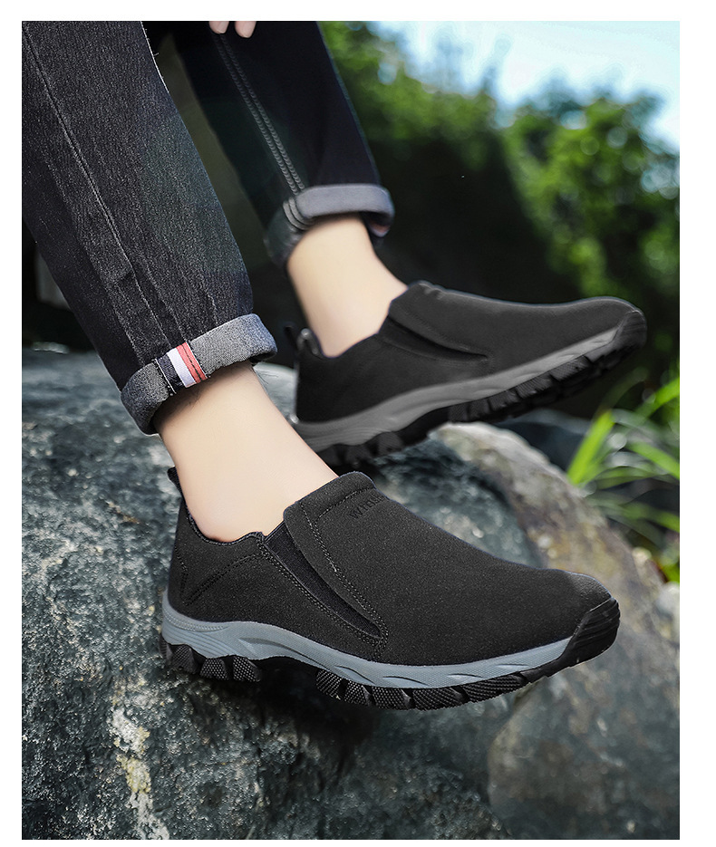 🔥Bestseller - Leichte orthopädische Wanderschuhe zum Hineinschlüpfen aus echtem Leder für Herren