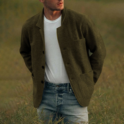 Herren Einfarbig Mode Jacke Mantel Casual Jacke Mantel