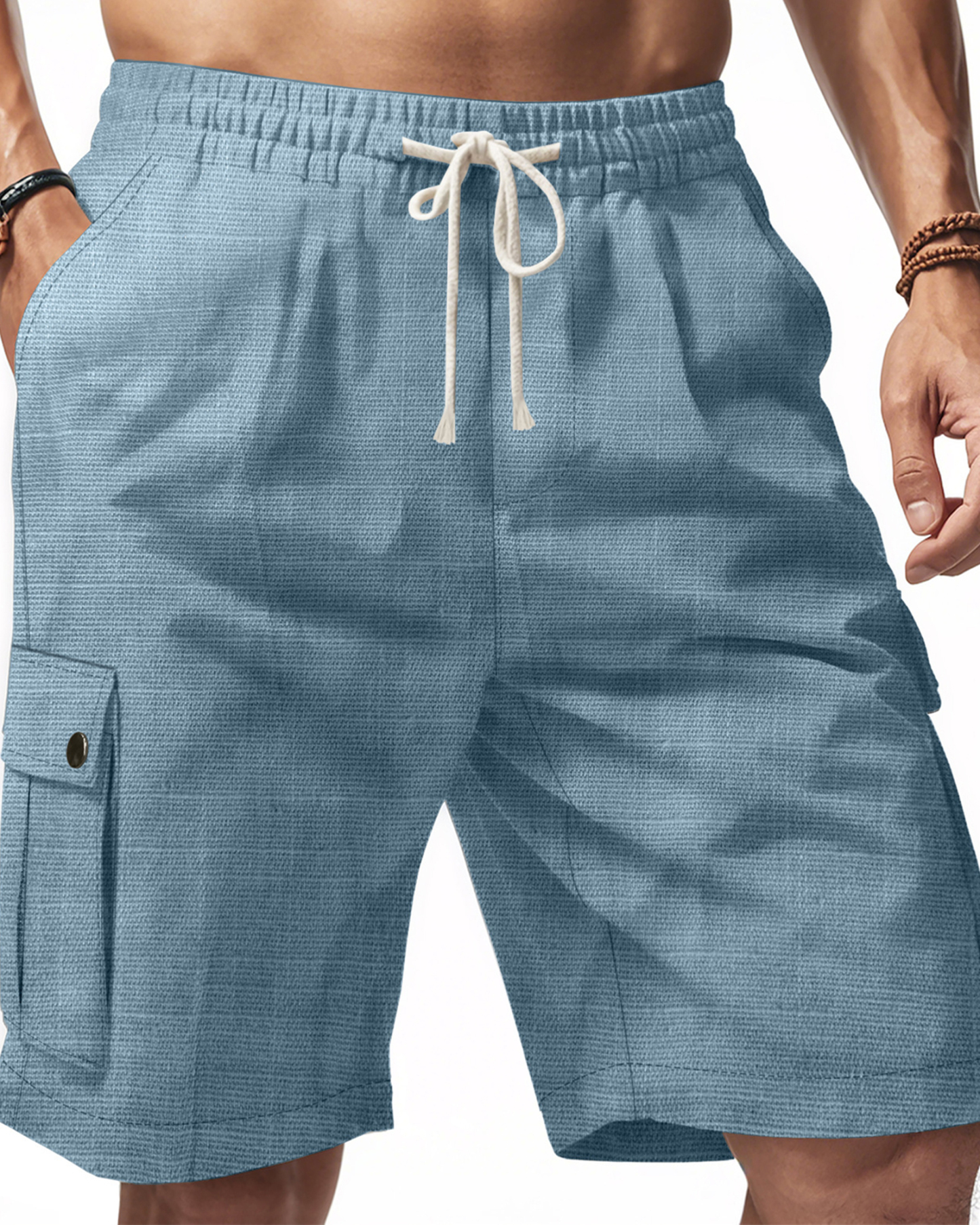 🔥AUSVERKAUF 🔥Strandshorts aus Bambusleinen für Herren im Freien