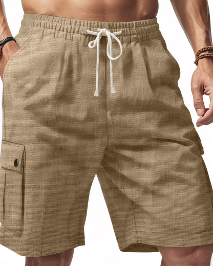 🔥 CLEARANCE SALE 🔥 Men's woolen linen pocket beach shorts