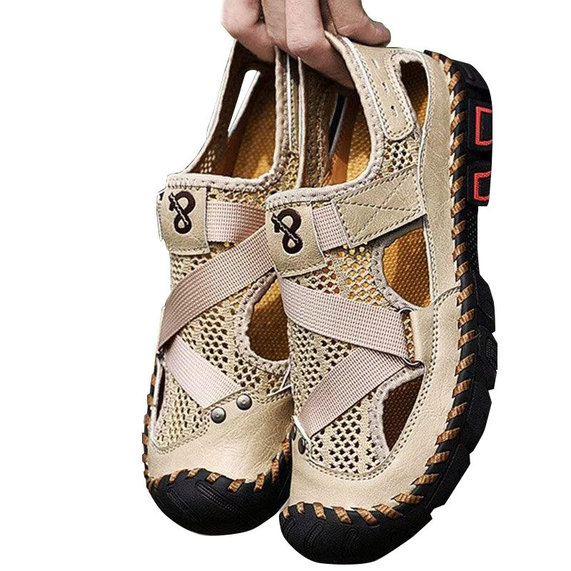 Men's Outdoor Wading Beach Shoes Mesh Non-slip Hole Sandals