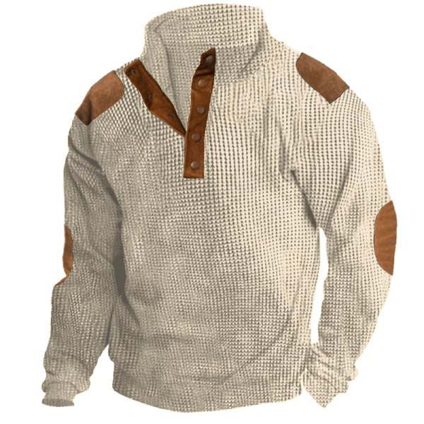 Lässiges Outdoor-Sweatshirt mit Stehkragen und langen Ärmeln für Herre