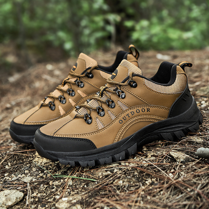 MEN'S LEATHER COMFORTABLE OUTDOOR CASUAL HIKING SHOES