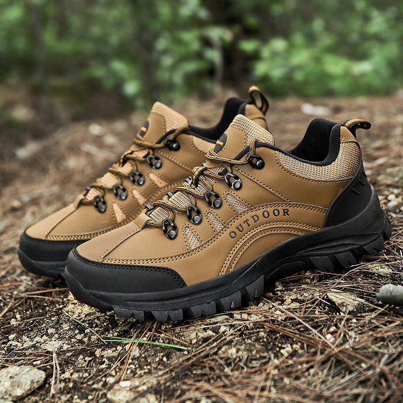 MEN'S LEATHER COMFORTABLE OUTDOOR CASUAL HIKING SHOES