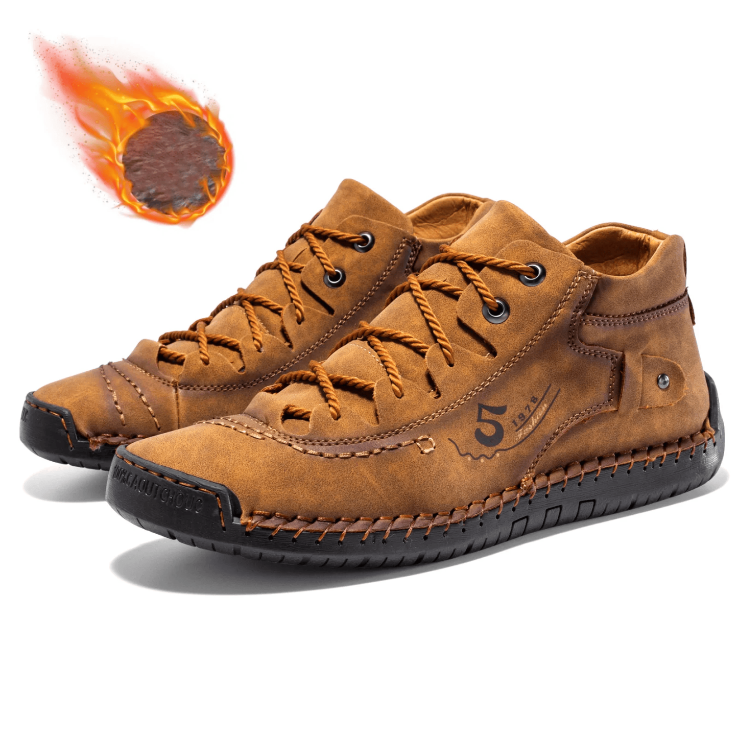 Roman High Shoes - Men Casual Leather Vintage Hand-stitching Ankle Boots